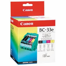 Canon BC-33E (4611A003AA) Original Cartridge Set + Head Cartridge - BJC3000 / BJC6000 (Ex)
