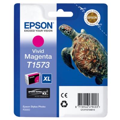 Epson C13T15734010 (T1573) Magenta Original Ink - Stylus Photo R3000 (Ex)
