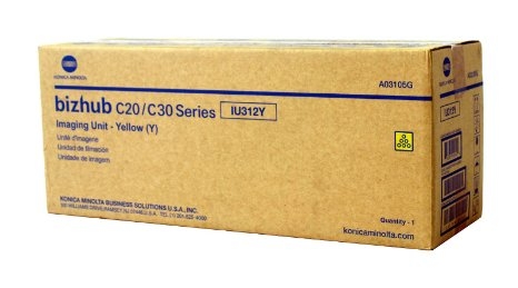 Konica Minolta IU-312Y (A03105J) Yellow Original Drum Unit - Bizhub C20 / C30