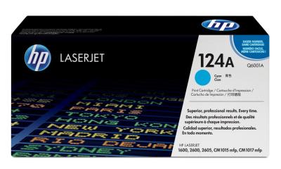 HP Q6001A (124A) Cyan Original Toner Cartridge - Laserjet 1600