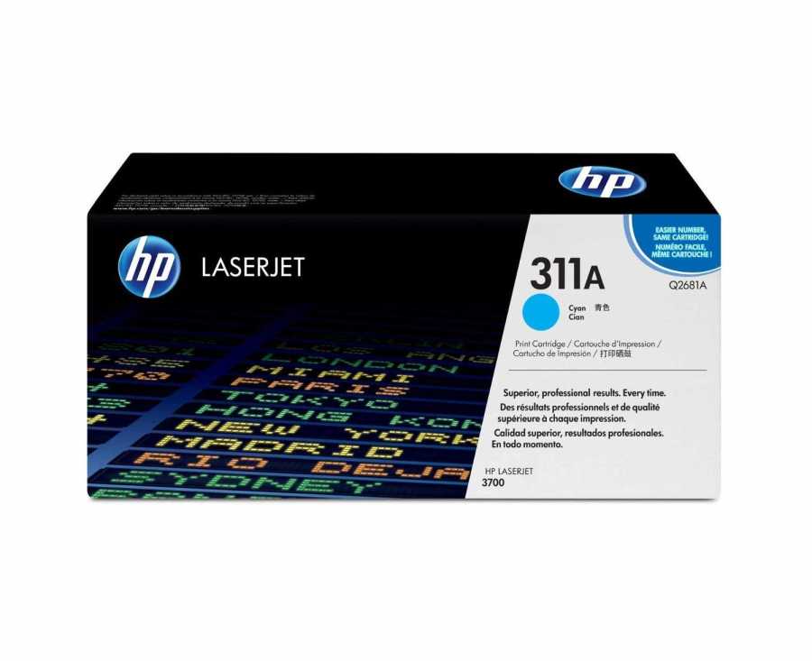 HP Q2681A (311A) Cyan Original Toner Cartridge - LaserJet 3700 (B)