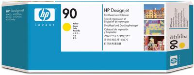 HP C5057A (90) Yellow Original Head Cartridge + Cleaner - DesignJet 4000 (Ex)