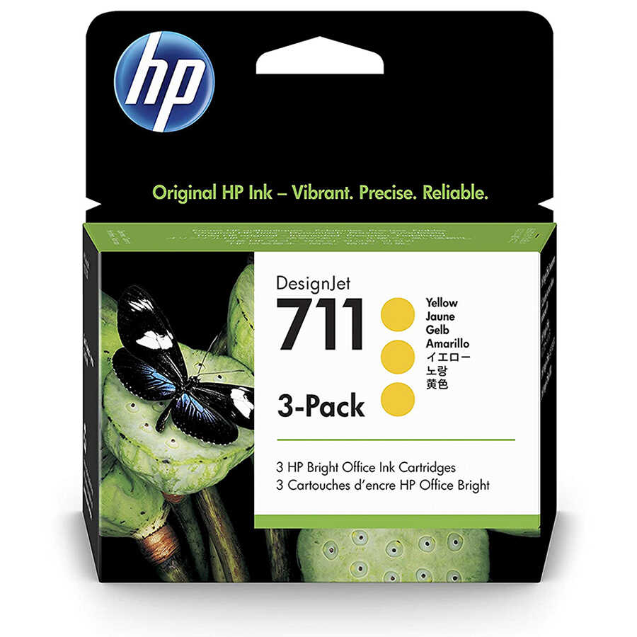 HP CZ136A (711) Yellow Original Cartridge 3-pack - DesignJet T120 (Ex)