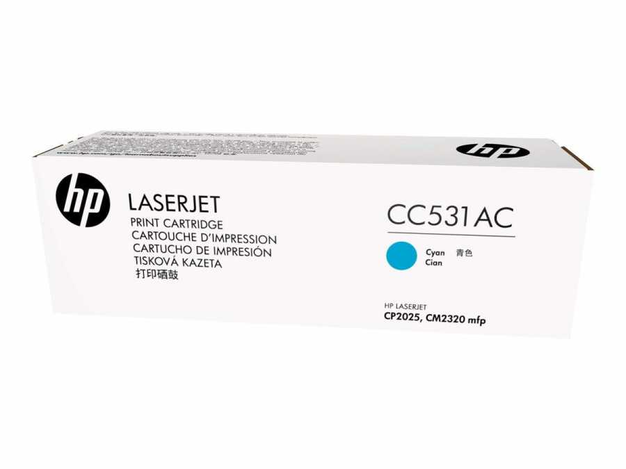 HP CC531AC (304A) Cyan Original Toner Cartridge - LaserJet CP2025n(C)