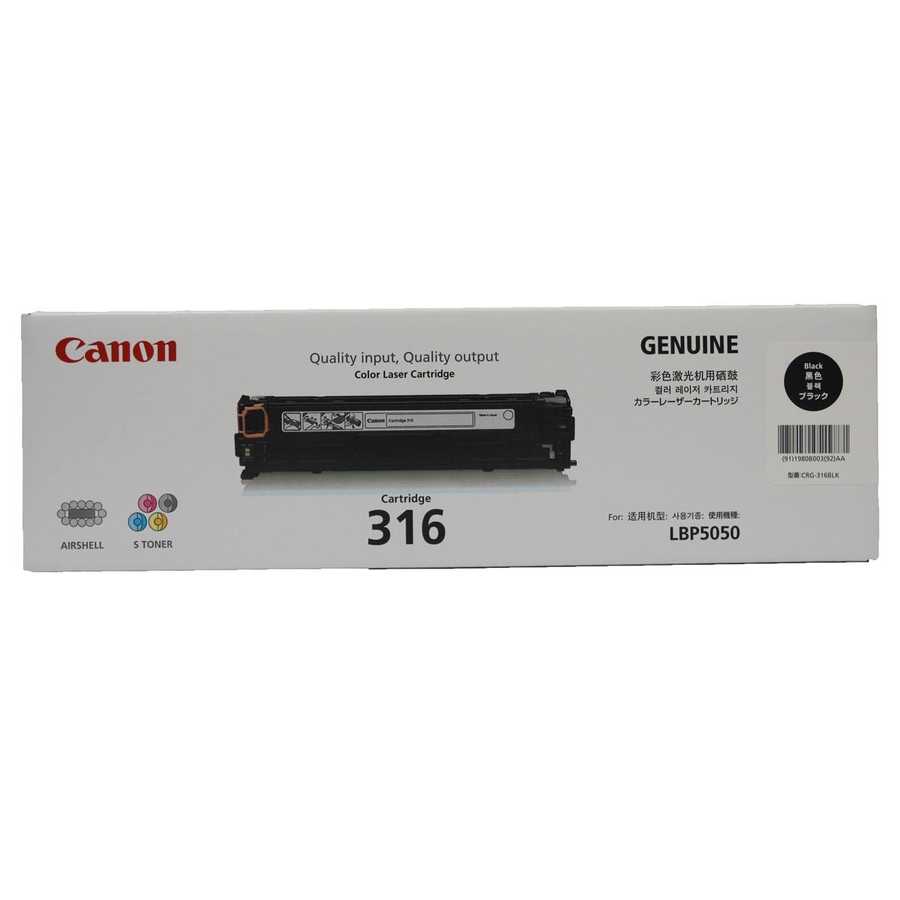 Canon CRG-316BK (1980B003) Black Original Toner - LBP5050 / MF8030Cn / MF8050Cn