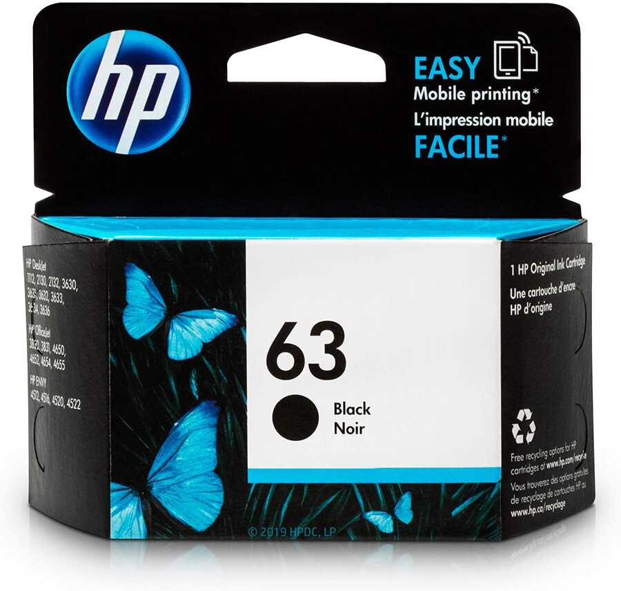 HP F6U62AN (63) Black Original Cartridge - DeskJet 1112 / 2130 (Ex)