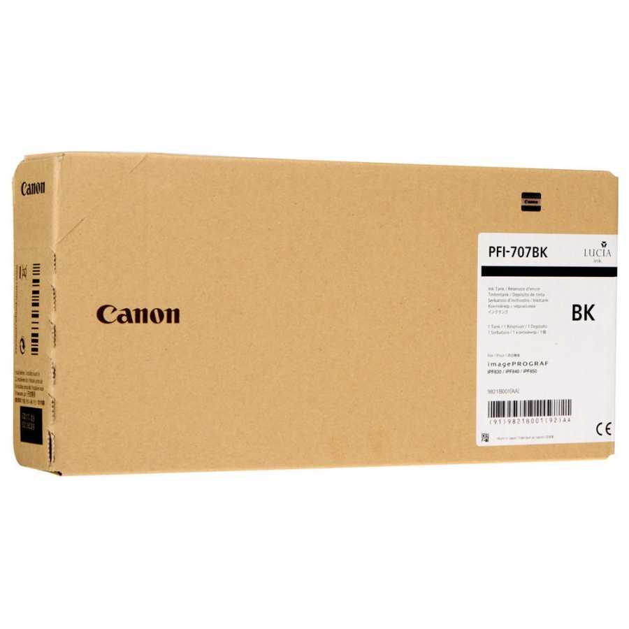 Canon PFI-707BK (9821B001) Black Original Cartridge - iPF830 / iPF840 (Ex)