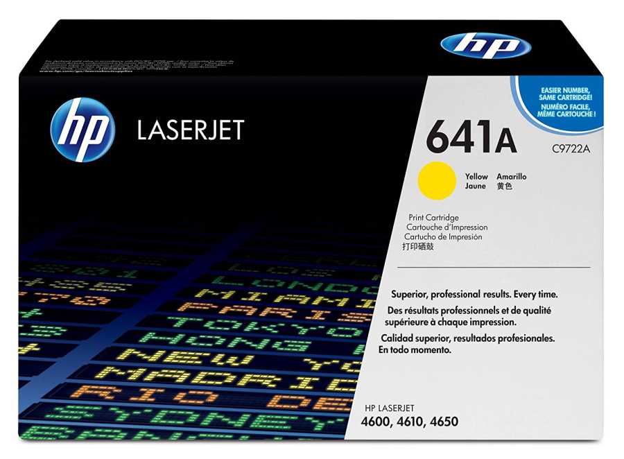 HP C9722A (641A) Yellow Original Toner - LaserJet 4600