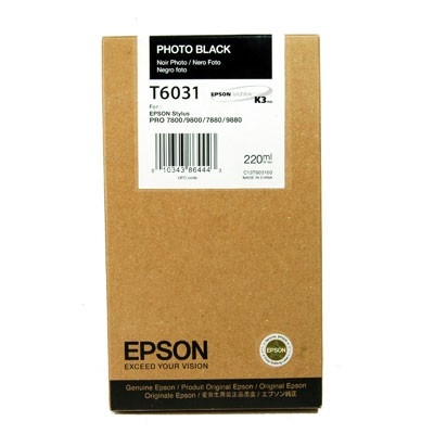 Epson C13T603100 (T6031) Photo Black Original Cartridge - Stylus Pro 7800 (Ex)