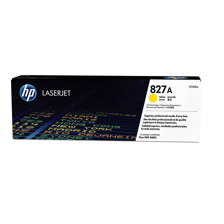 HP CF302A (827A) Yellow Original Toner Cartridge - LaserJet M880z