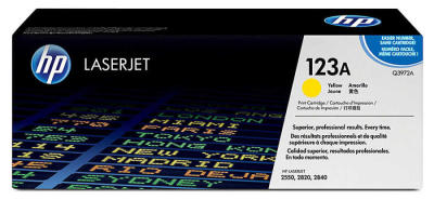 HP Q3972A (123A) Yellow Original Toner Cartridge - LaserJet 2550 (B)