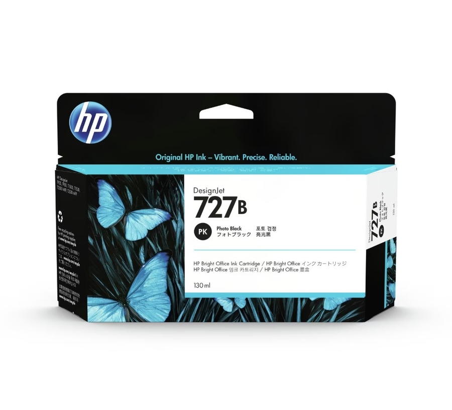 HP 727B (3WX14A) Photo Black Original Cartridge - DesignJet T1500 (Ex)