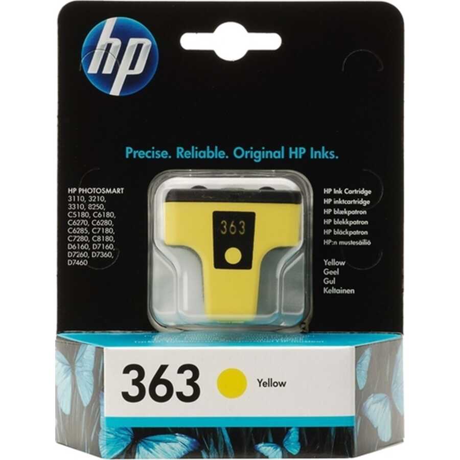 HP C8773EE (363) Yellow Original Cartridge - Photosmart 3110 / C5180 (Ex)