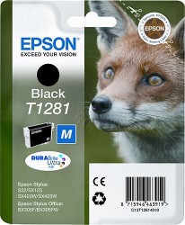 Epson C13T12814021 (T1281) Black Original Ink - Stylus SX125 (Ex)