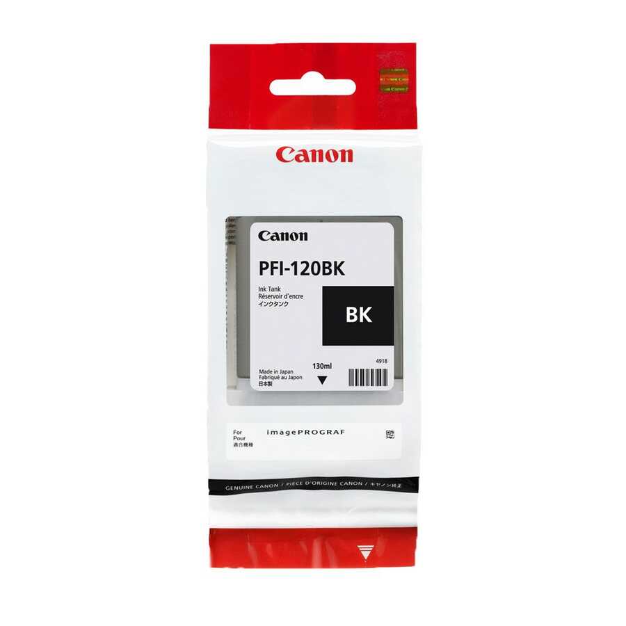 Canon PFI-120BK (2885C001) Black Original Cartridge - TM-200 / TM-205 (E)