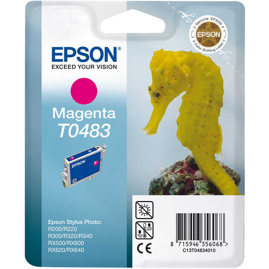 Epson C13T048340 (T0483) Magenta Original Ink - Stylus Photo R200 (Ex)
