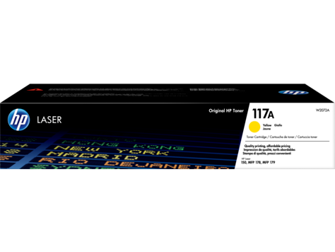 HP W2072A (117A) Yellow Original Toner Cartridge - Laserjet MFP 178nw, 179nw