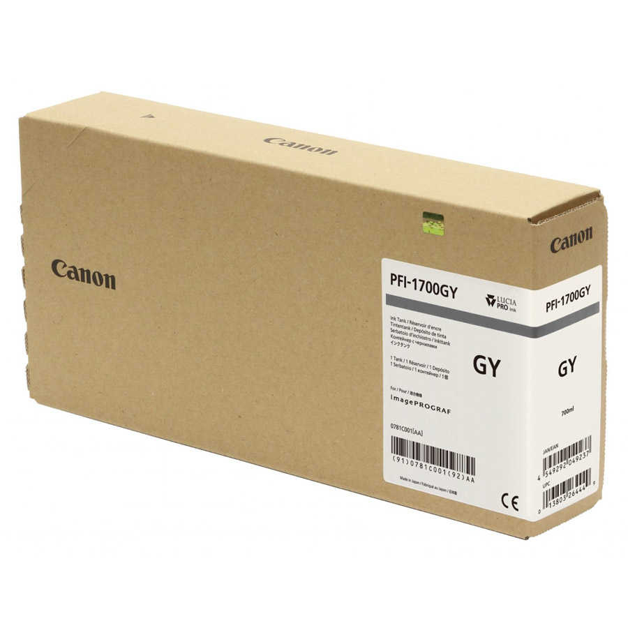 Canon PFI-1700GY (0781C001) Grey Original Cartridge - PRO-2000 / PRO-4000 (Without Box)