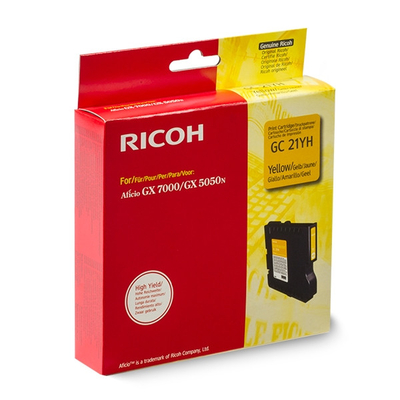 Ricoh GC-21YH (405539) Yellow Original Cartridge - GX2500