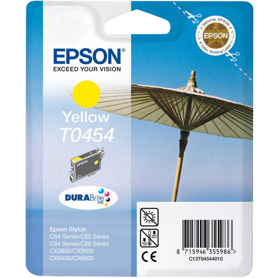 Epson C13T04544020 (T0454) Yellow Original Ink - Stylus C64 (Ex)