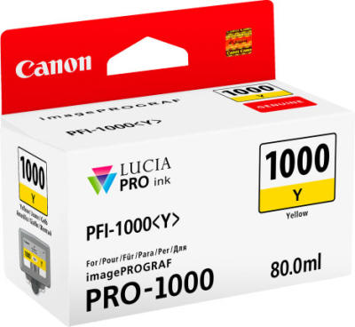 Canon PFI-1000Y (0549C001AA) Yellow Original Cartridge iPF Pro-1000