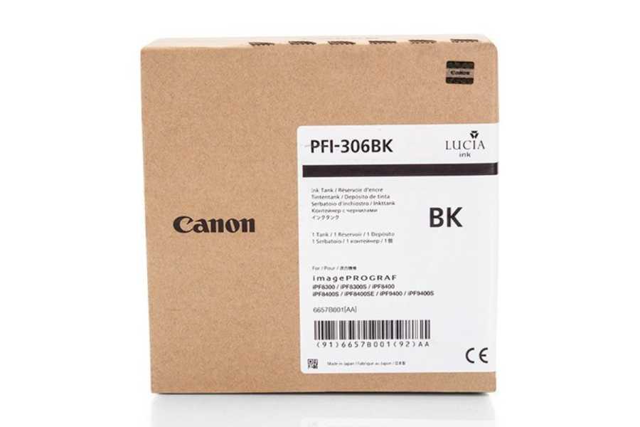Canon PFI-306BK (6657B001) Black Original Cartridge - IPF8400 / IPF9400 (Ex)