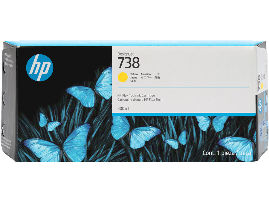 HP 676M8A (738) Yellow Original Cartridge - DesignJet T850 / T950