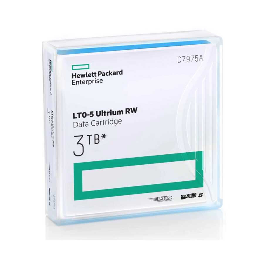 HP C7975A LTO5 Ultrium RW Data Cartridge 1.5TB / 3TB 846m, 12.65mm