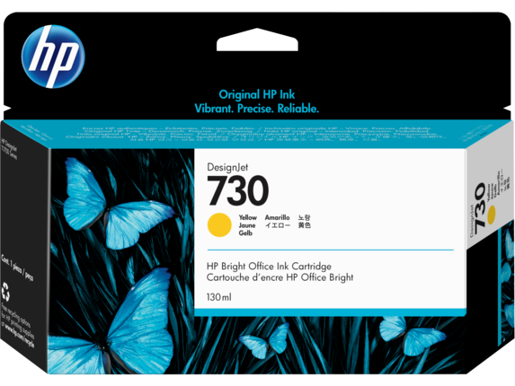 HP P2V64A (730) Yellow Original Cartridge - T1600 / T1700 (Ex)