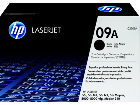 HP C3909A (09A) Black Original Toner Cartridge - Laserjet 8000 (B)