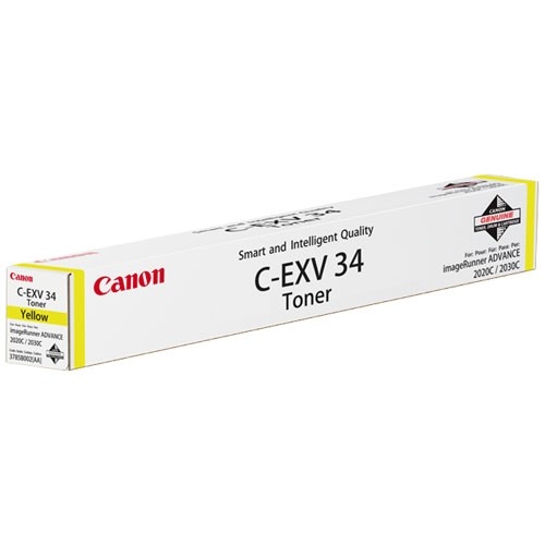 Canon C-EXV34Y (3785B002AA)  Yellow Original Toner Cartridge - IR-C2020 / IR-C2030