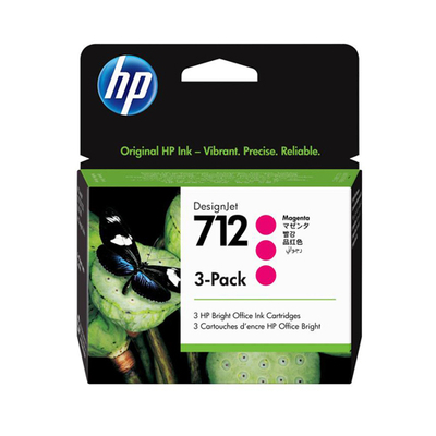 HP 3ED78A (712) Magenta Original Cartridge 3 Pack - DesignJet T650