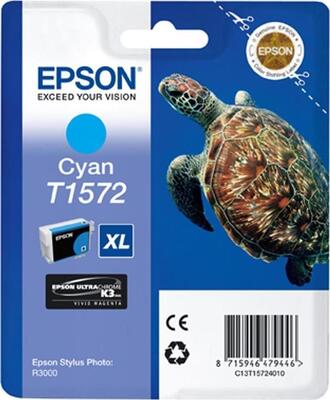 Epson C13T15724010 (T1572) Cyan Original Cartridge - Stylus Photo R3000 (Ex)