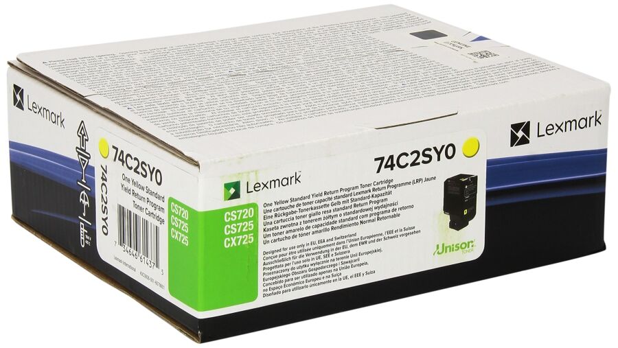 Lexmark 74C2SY0 Yellow Original Toner - CS720 / CX725 (U)