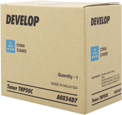 Develop TNP-50C Cyan Original Toner Cartridge - Ineo +3100