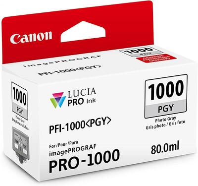 Canon PFI-1000PGY (0553C001) Photo Grey Original Cartridge - iPF Pro-1000 (Damaged Box)