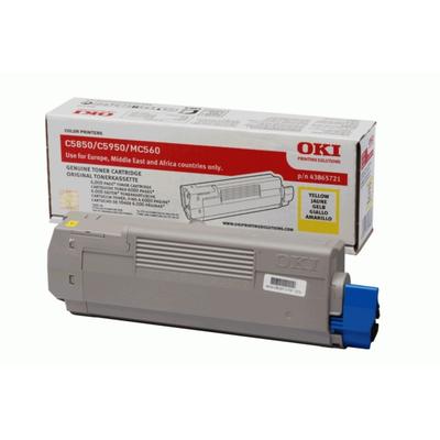 OKI 43865721 Yellow Original Toner - C5850 / C5950 (Damaged Box)