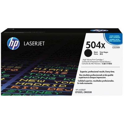HP CE250X (504X) Black Original Toner High Yield - CP3525 / CM3530