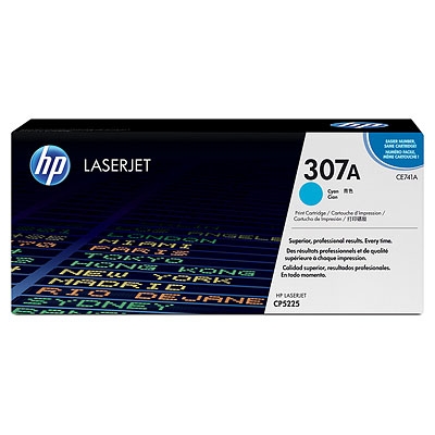 HP CE741A (307A) Blue Original Toner Cartridge - LaserJet CP5225 (B)