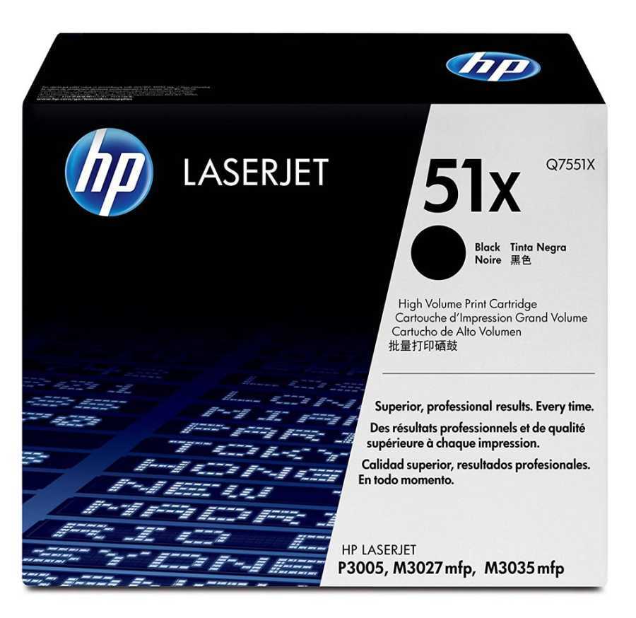 HP Q7551X (51X) Black Original Toner - LaserJet 3005 (B)